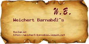 Weichert Barnabás névjegykártya